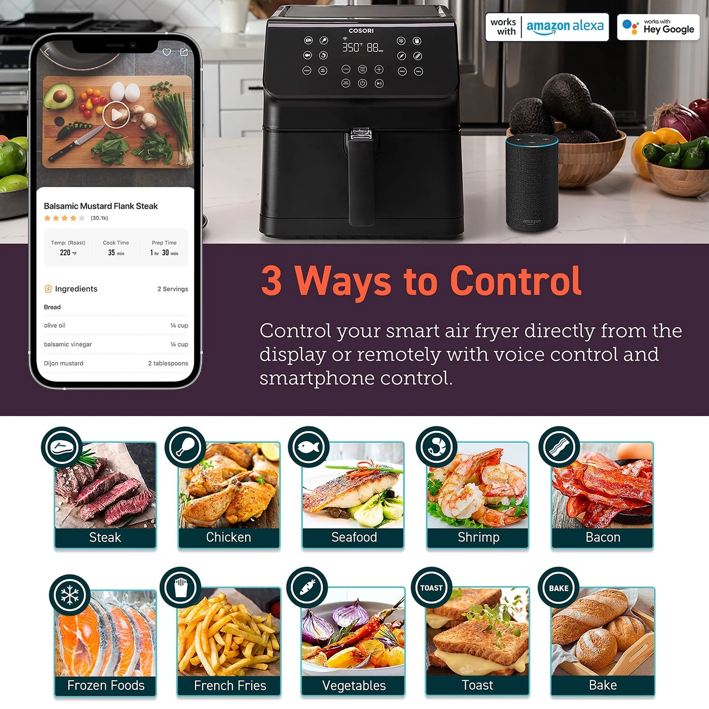 Smart Air Fryer CS158-AF-BLK