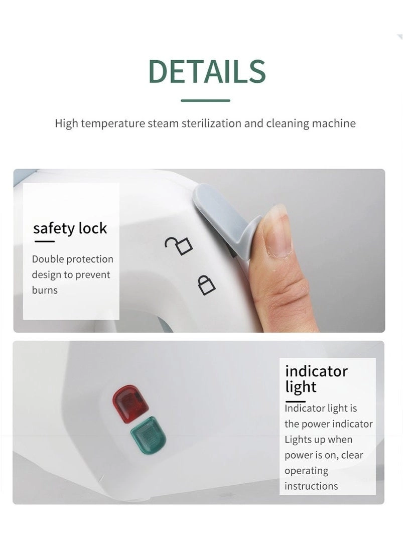 Handheld Pressurized Steam Cleaner - 900-1050W 220°F-230°F