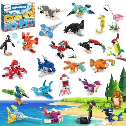 Mini Animal Building Blocks - 24 pcs