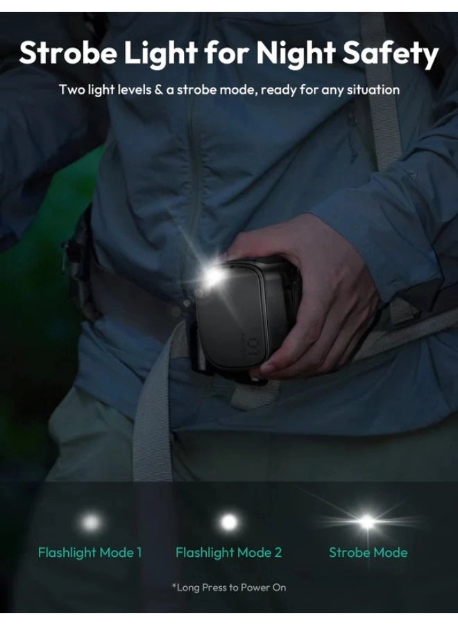 Portable Halo Fan - 3-in-1 USB Rechargeable 22H Battery