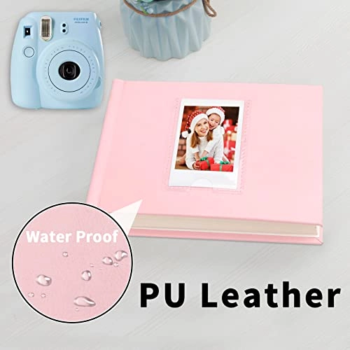 2x3" 64 Pockets Faux Leather Photo Album