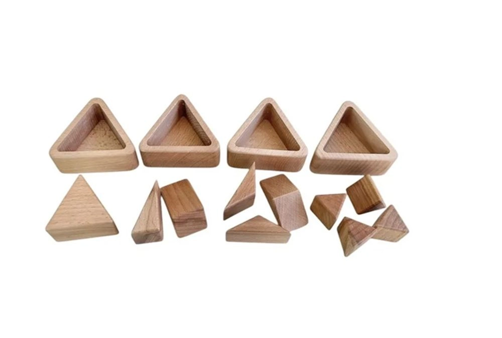 Fraction Cups Triangle - Suitable for 3 years and above 14 Pcs