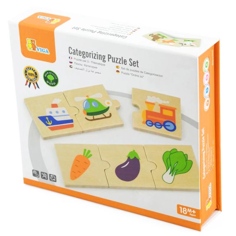 Categorizing Wooden Puzzle Set - Suitable for 2-5 years 24 pieces