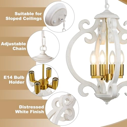 4 Light Pendant Light Fixture - Dimmable