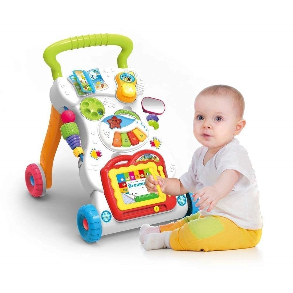Lovid Baby Walker Learning Trolley - Adjustable Speed Musical Drawing Board