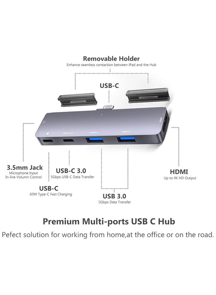 USB C Hub - 6-in-1 4K HDMI USB 3.0
