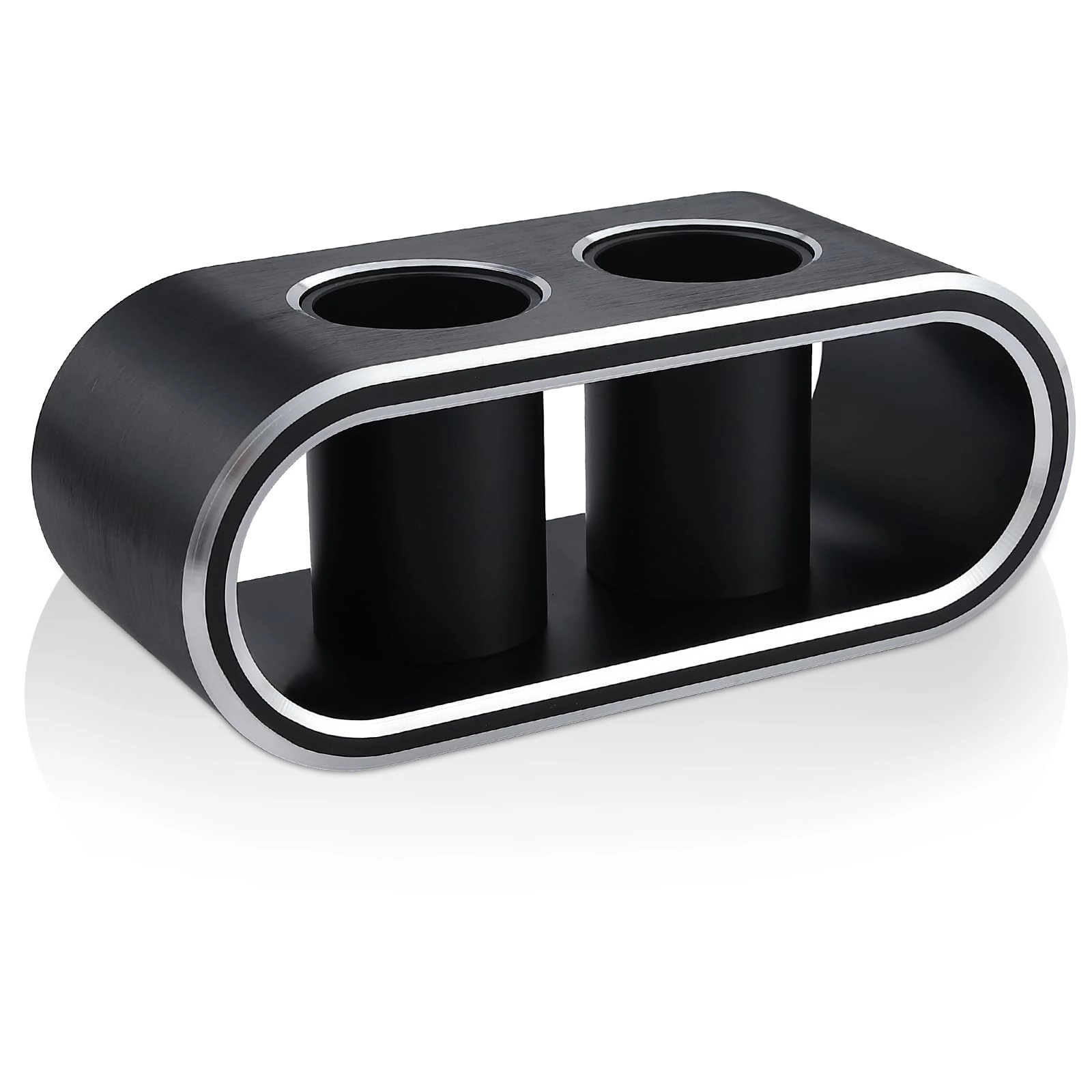 Desktop Microphones Storage Holder - M Brushed black Aluminum