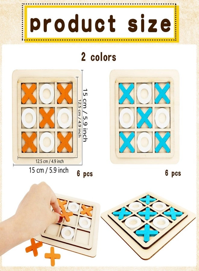 Tic Tac Toe - Wooden 12 Pack