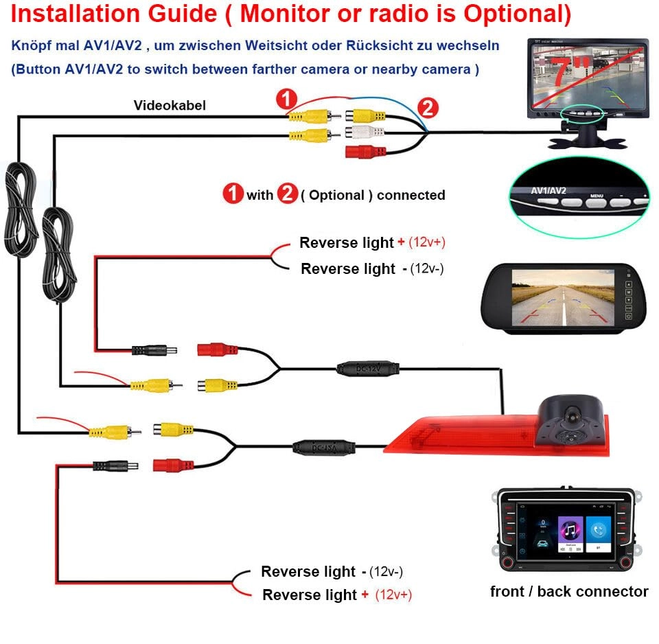 rear view camera - Night vision 1280 x 720 pixels
