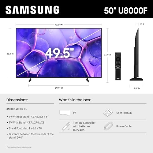 UN50U8000FFXZA - 50-Inch