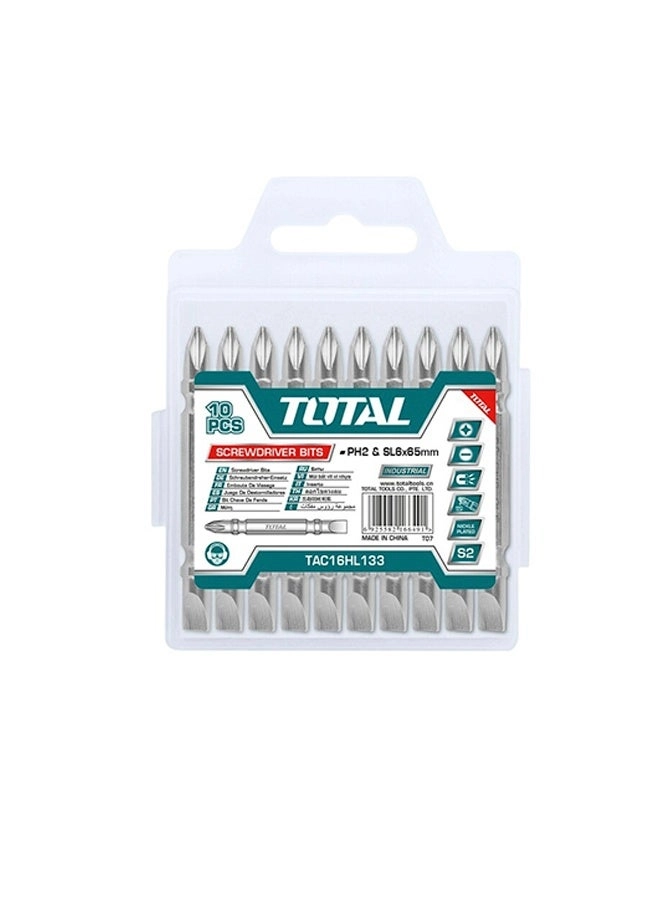 Screwdriver Bits Set - 10 pieces 65mm