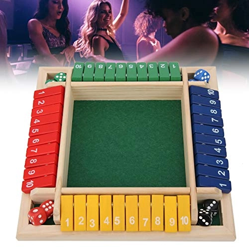 Board Dice Game - Math Wood 8.7x8.7x1.4in