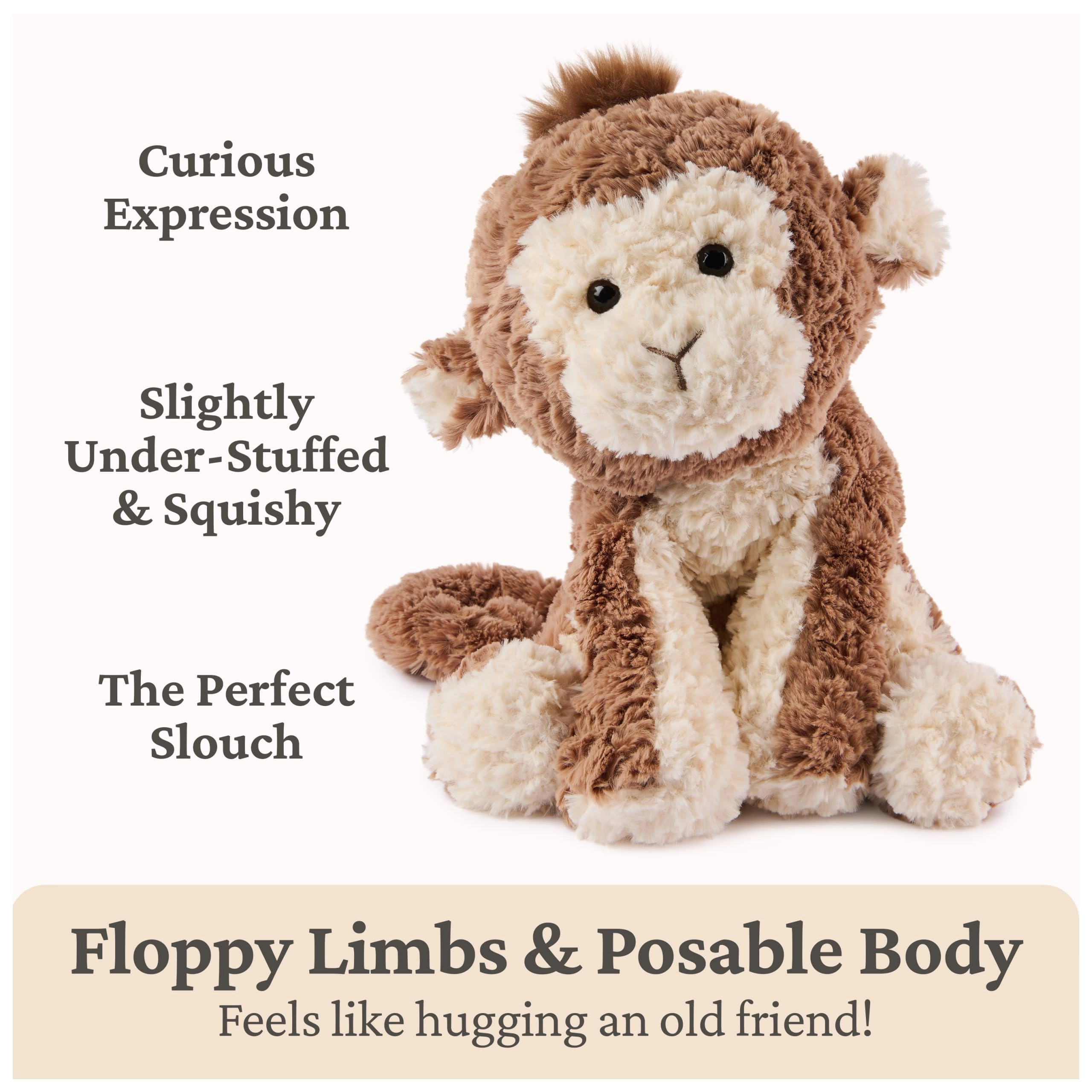 Cozys Collection Monkey - 10" Brown Plush