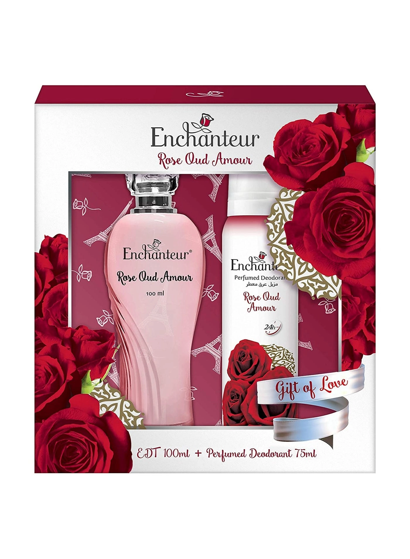 Enchanteur EDT - Rose Oud Amour 175 ml + Perfumed Deodorant
