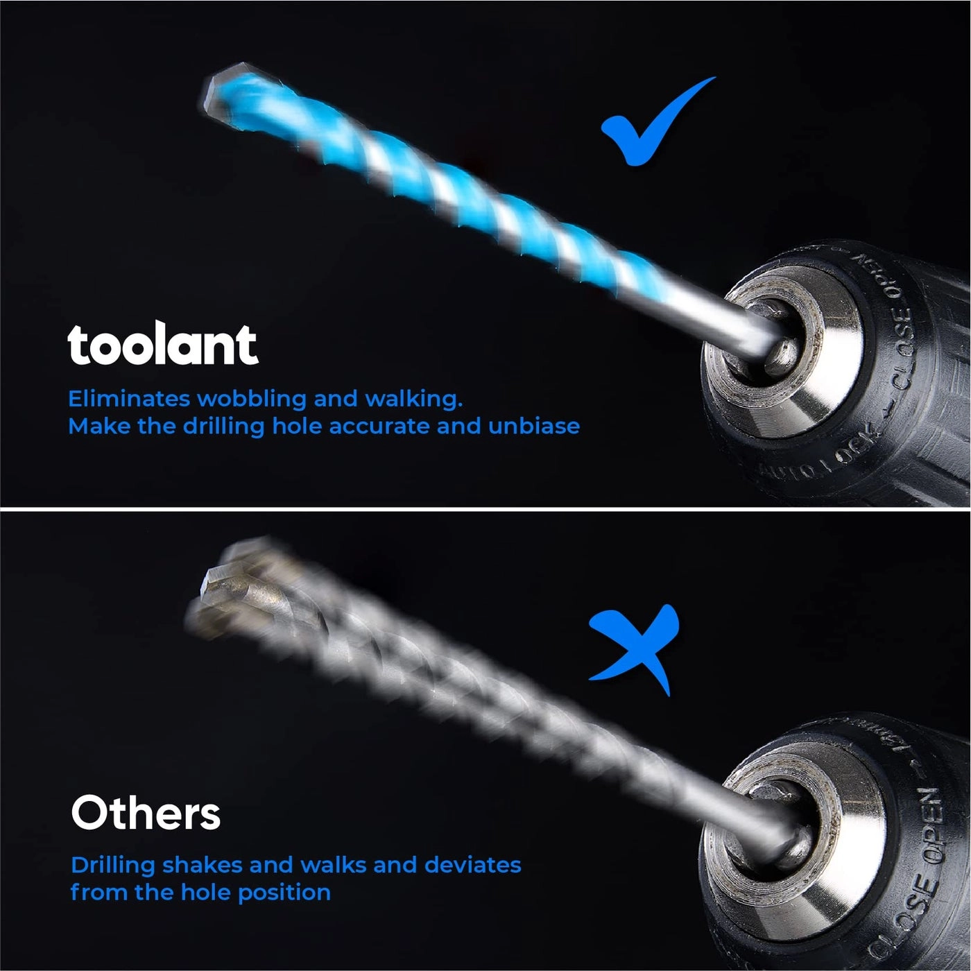 Concrete Drill Bit Set + Masonry Drill Bit Set - Carbide 7pcs 5/32"-3/8"