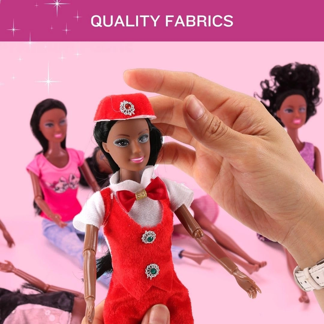 Toy Dolls - 6 Set 11.5" African American Black Bundle