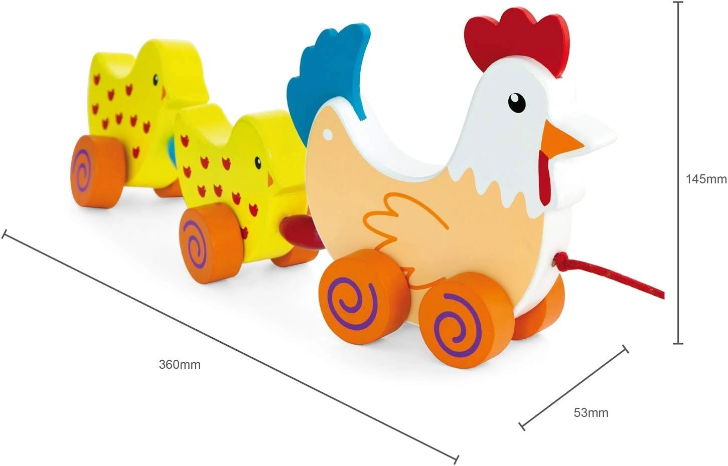 Pull Along Hen with Two Chicks