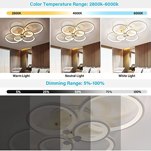 LED Ceiling Light - 2800-6000K Dimmable