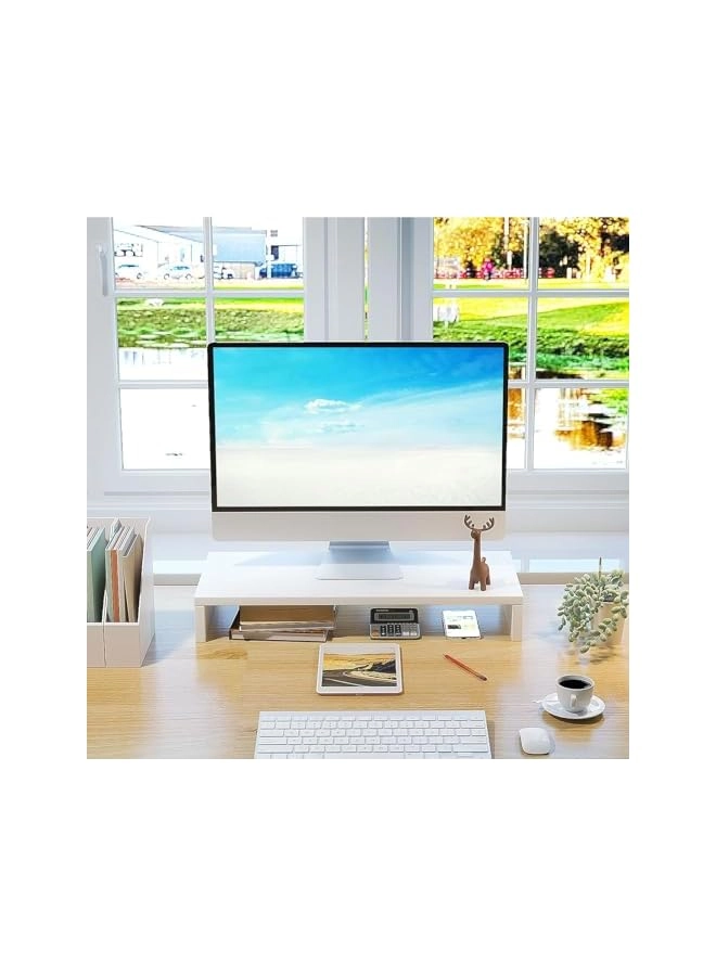 Single LCD Computer Monitor Free-Standing Desk Stand Riser - 1 13 inch to 32 inch