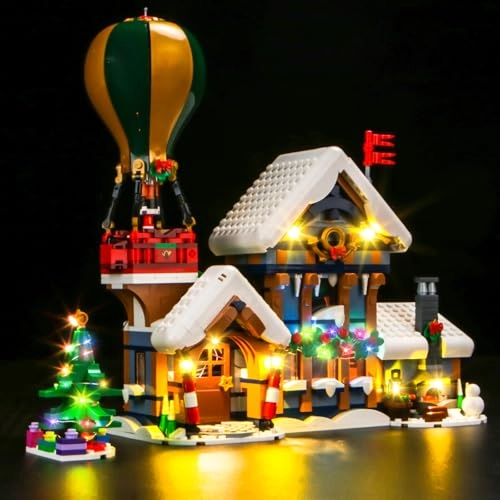 Light Kit Compatible with Santa's Post Office 10339 - USB connected battery box