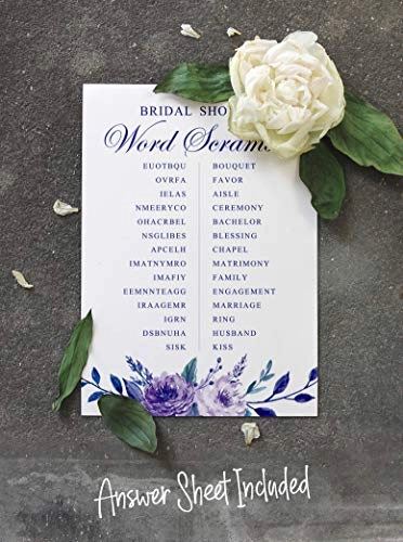 Wedding Word Scramble Bridal Shower Game Cards - 50 piece(s)