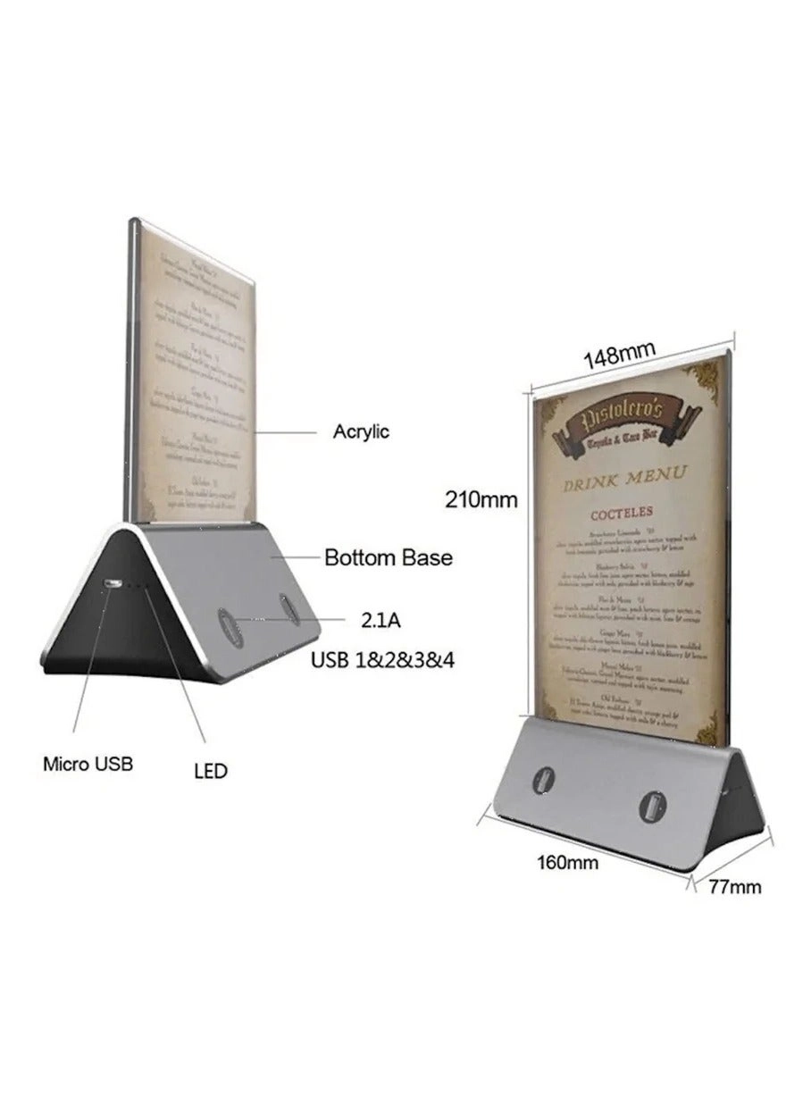 Menu Holder - 13000mAh 4 USB