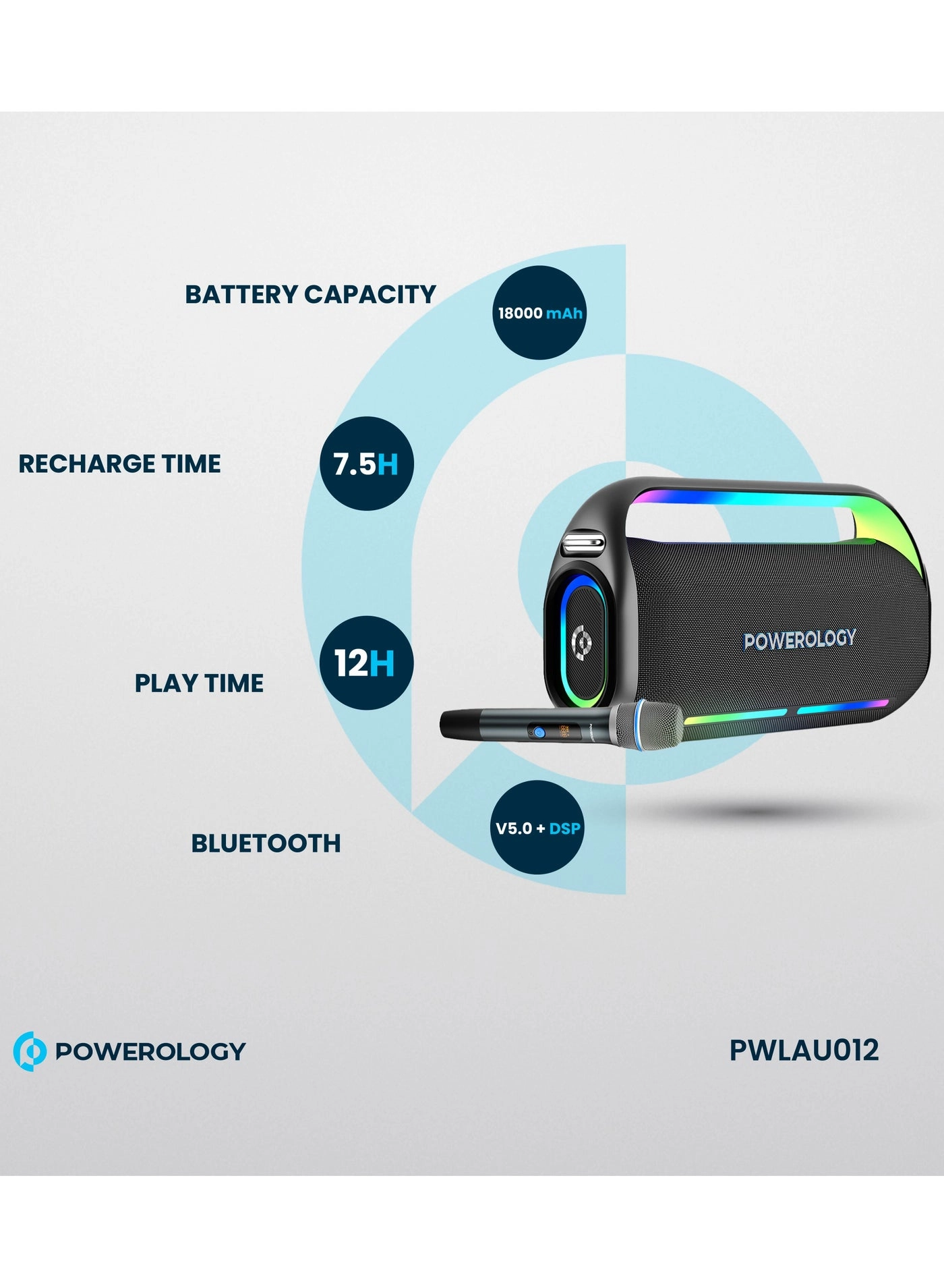 TWS Karaoke Speaker - Wireless Microphone 256GB 150W