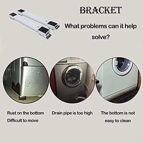 Washing Machine Stand - Adjustable 24 Wheels Non-Slip