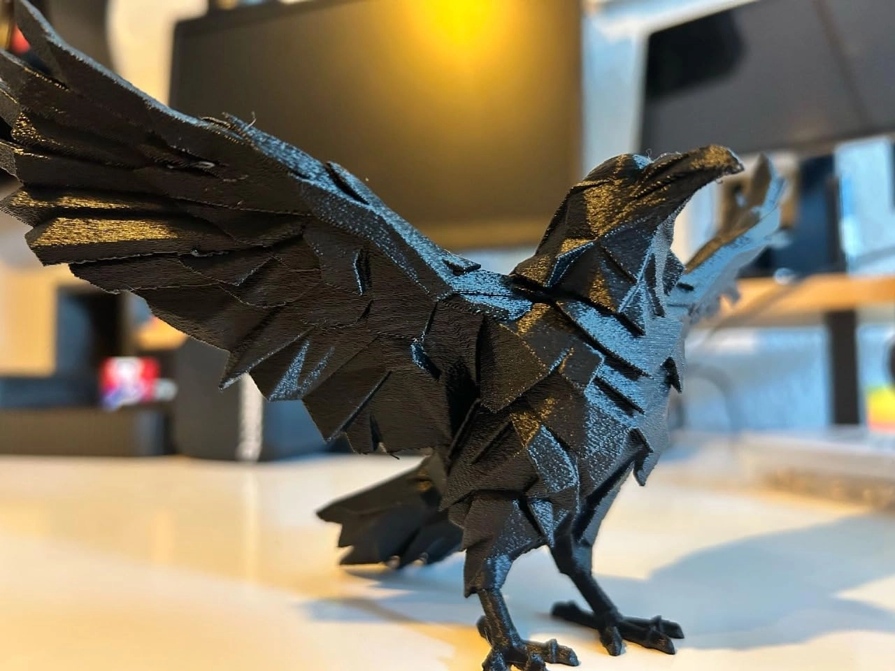 3D CRAFT Crow Action Figure - PLA Plastic