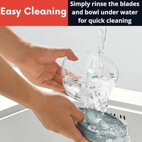 Manual Food Chopper - 500 Millimeters 3 Stainless Steel Blades