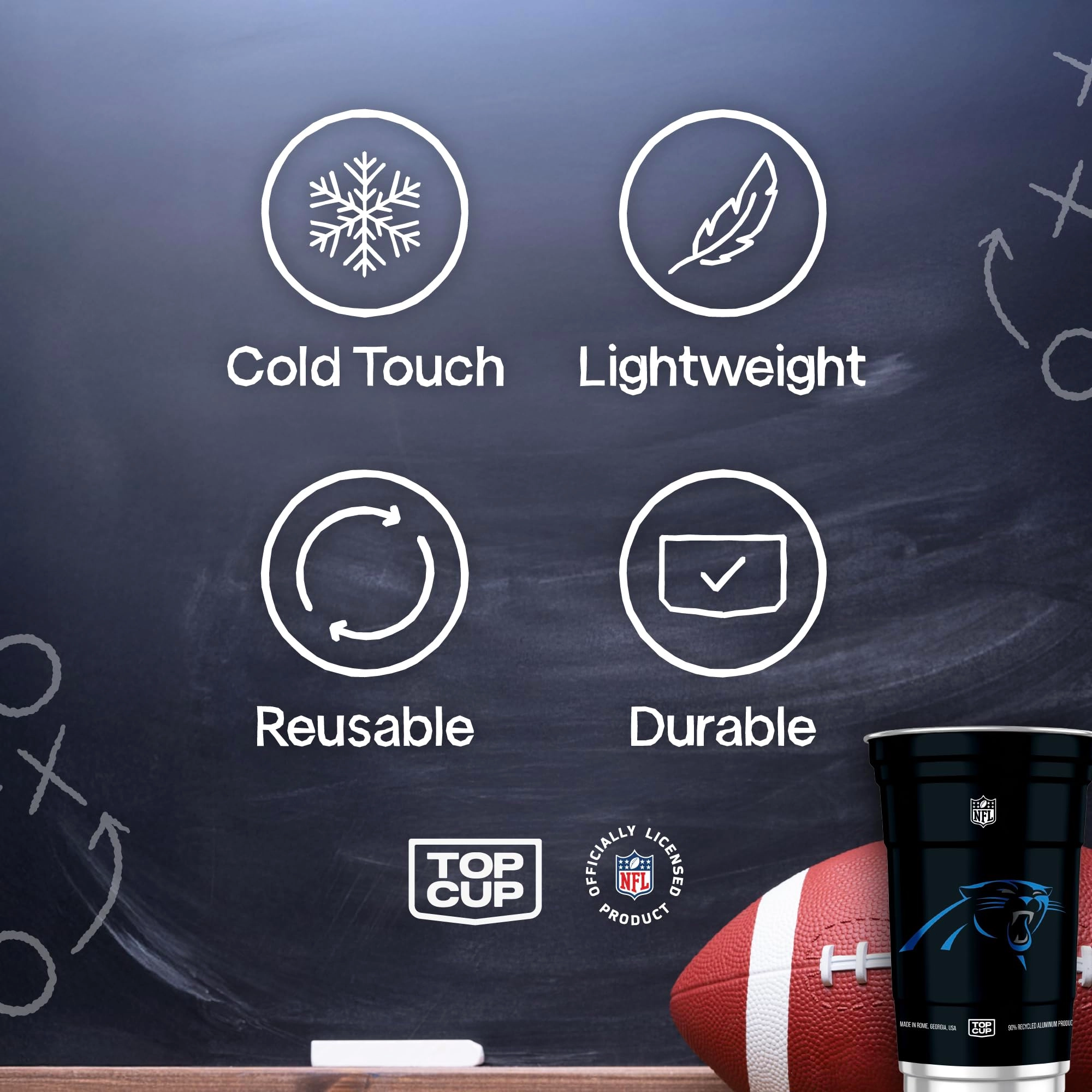 Carolina Panthers Aluminum Cup - 20 pcs
