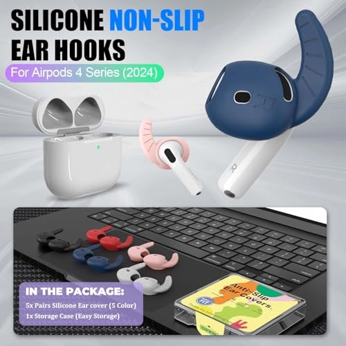 Ear Hooks for AirPods 4 - 5 Pairs Anti-Slip