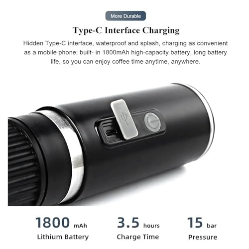 Portable Coffee Maker - 3-in-1 Wireless Heating Fast Charge