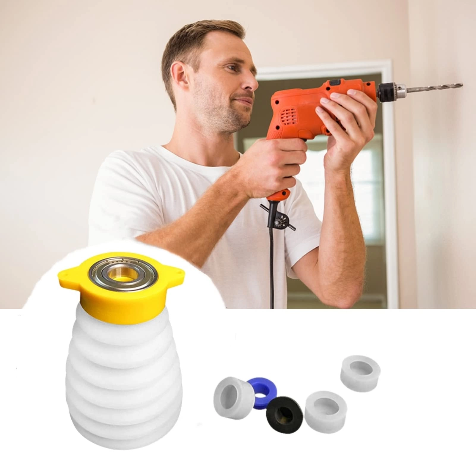 Saycker Drill Dust Collector - Silicone S 150mm 5 Sealing Rings