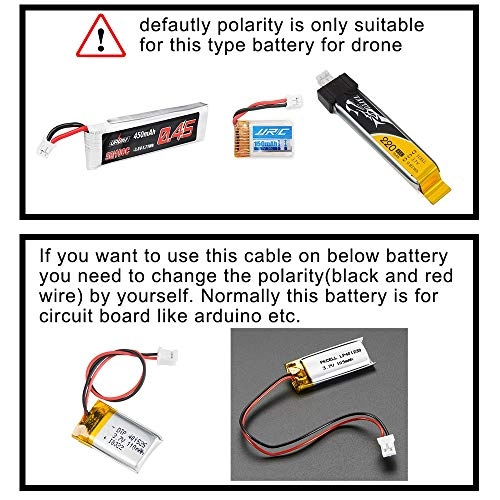JST-PH 2.0 Female Connector Cable - 10pcs 80mm 22AWG