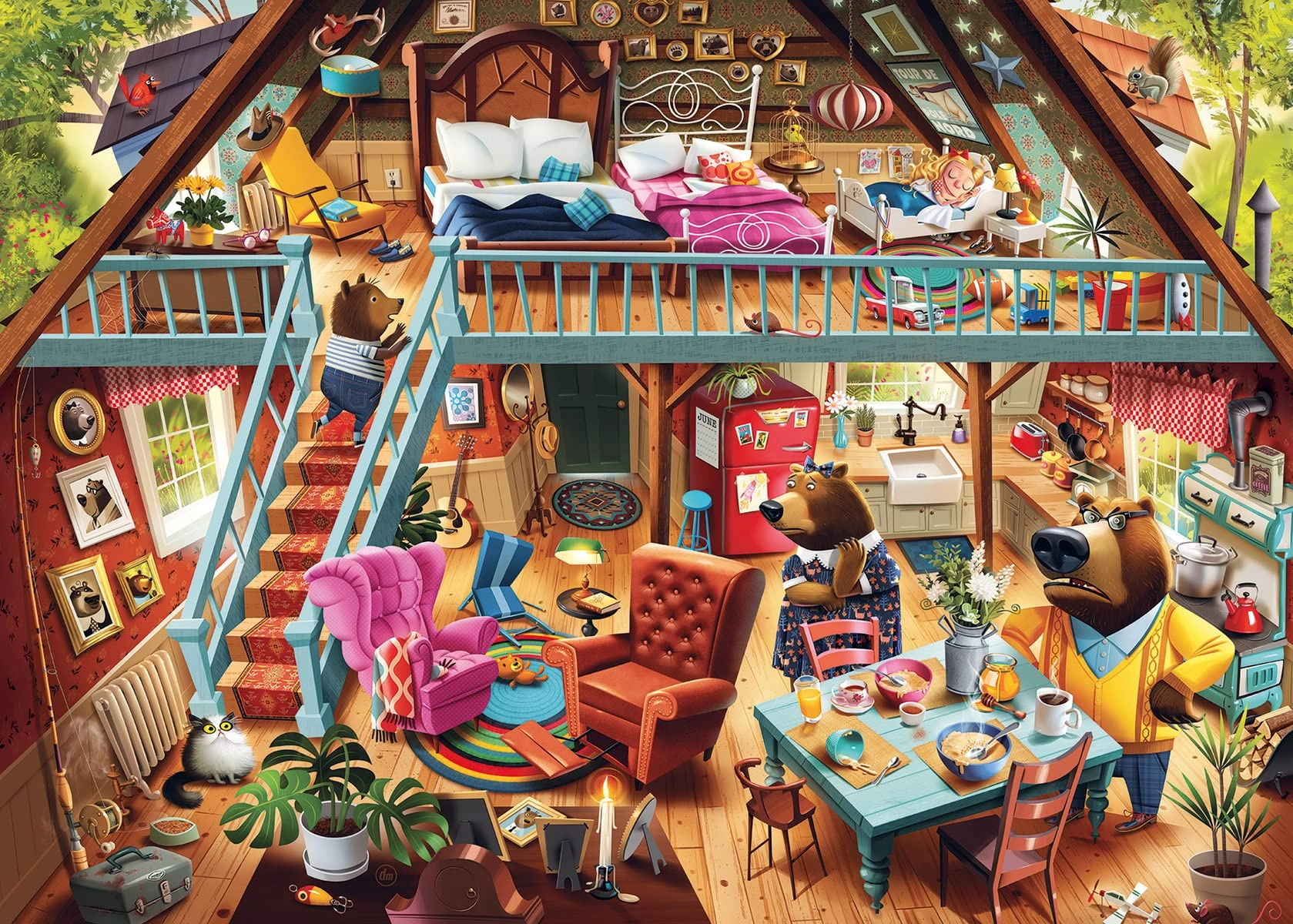 Ravensburger Goldilocks Gets Caught! Puzzle - 1000 pcs