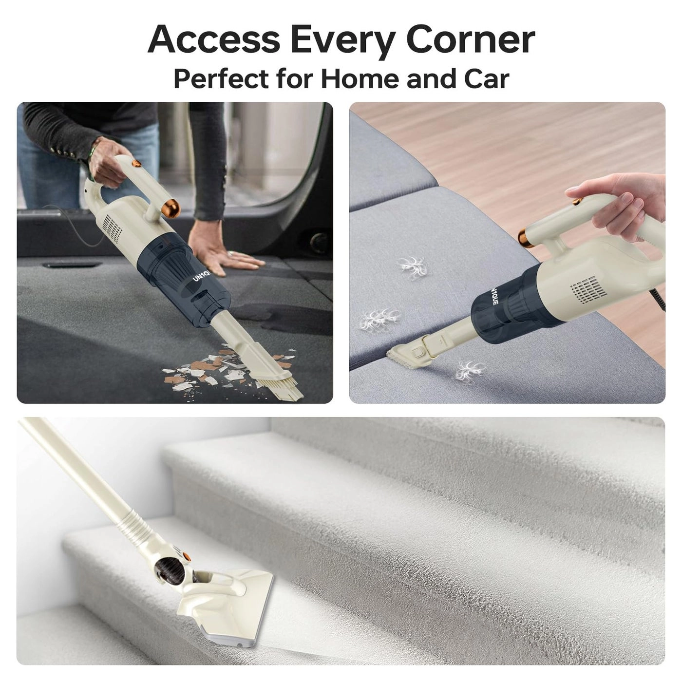 2 in 1 Handheld Stick Vacuum Cleaner - 500W 15000PA