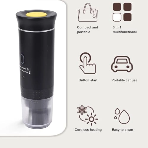 Portable Coffee Machine - 80ml capsule or powder
