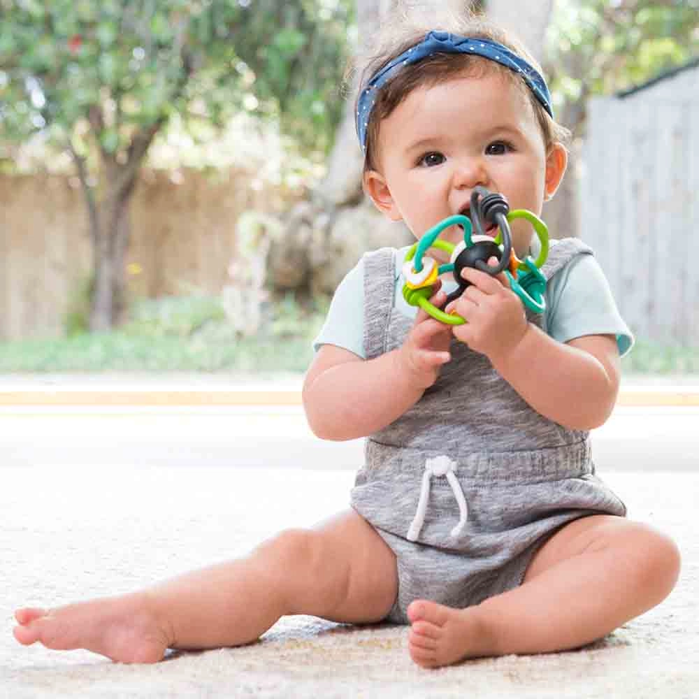 Shake & Teethe Flexible Rattle Ball - Suitable for 0 month and above BPA-free