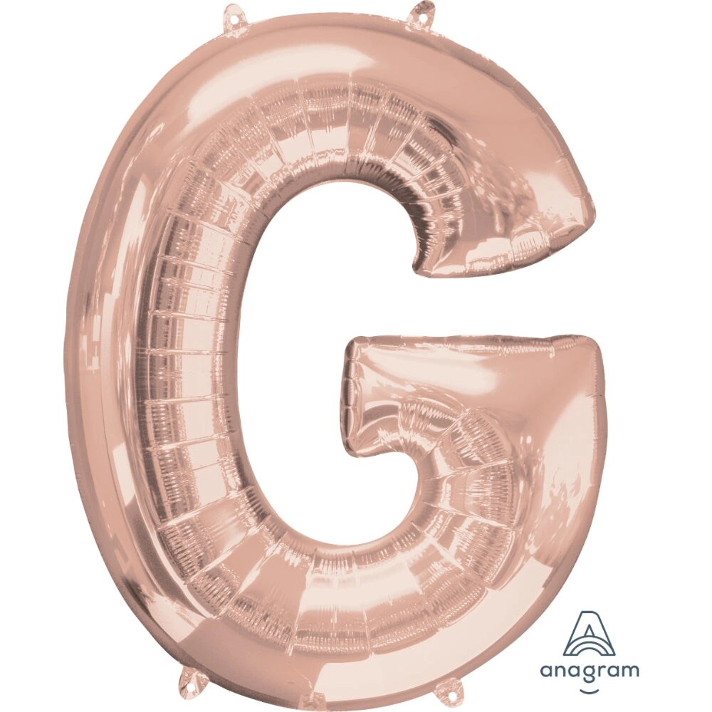 Anagram Letter I - Foil Balloon 32-Inch Rose Gold