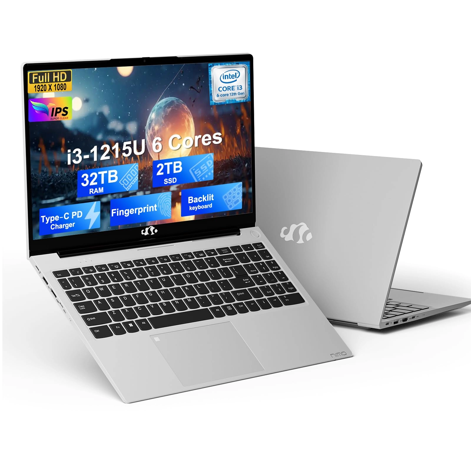 Electronic Nimo S.A. NIMO 15.6 FHD-IPS-Business-Laptop NIMO - 15.6'' Core i3-1215U 32GB DDR4 2TB SSD