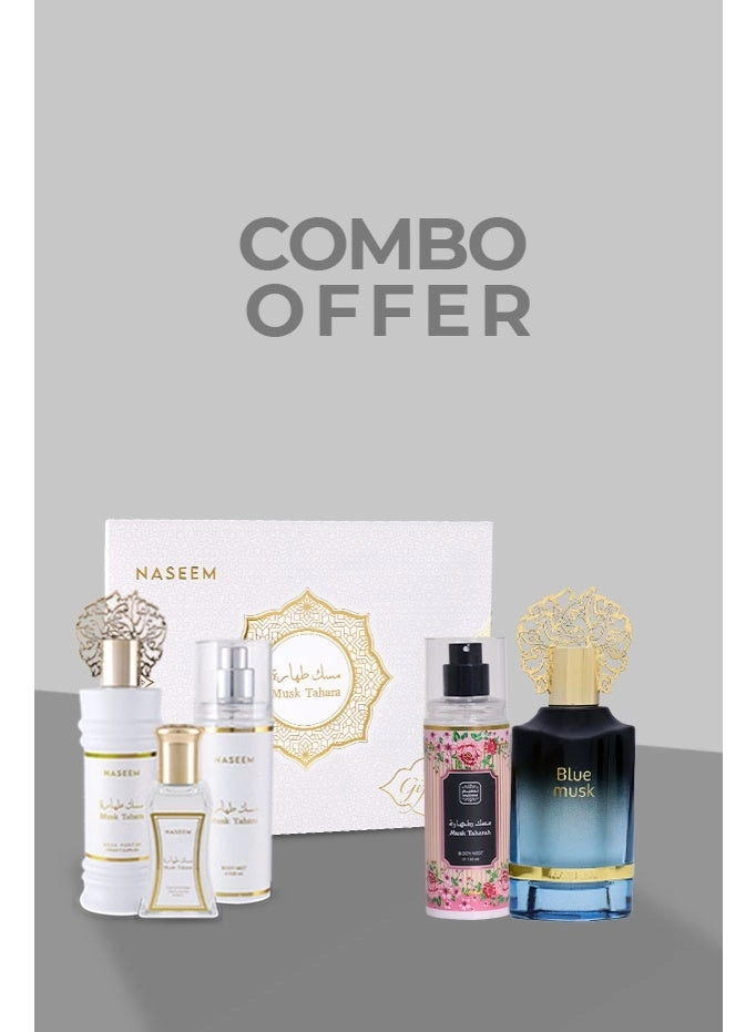 Naseem Musk Tahara + Blue Musk + Musk Tahara Mist Pink - Eau de Parfum 3pcs