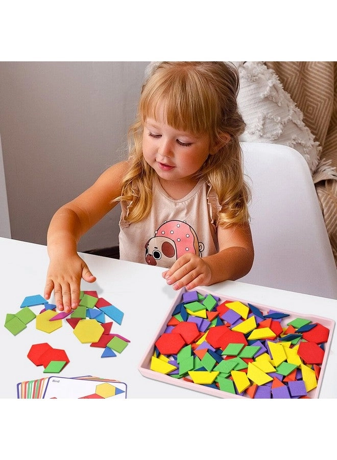 Wooden Pattern Blocks - 150 PCS