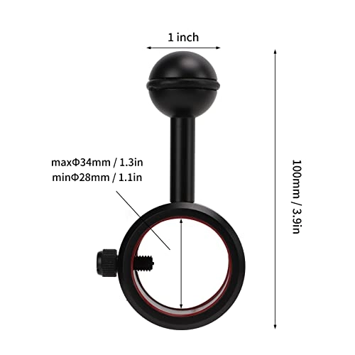 Diving Ball Head Clip - Aluminum Alloy Anodized Hard Coating