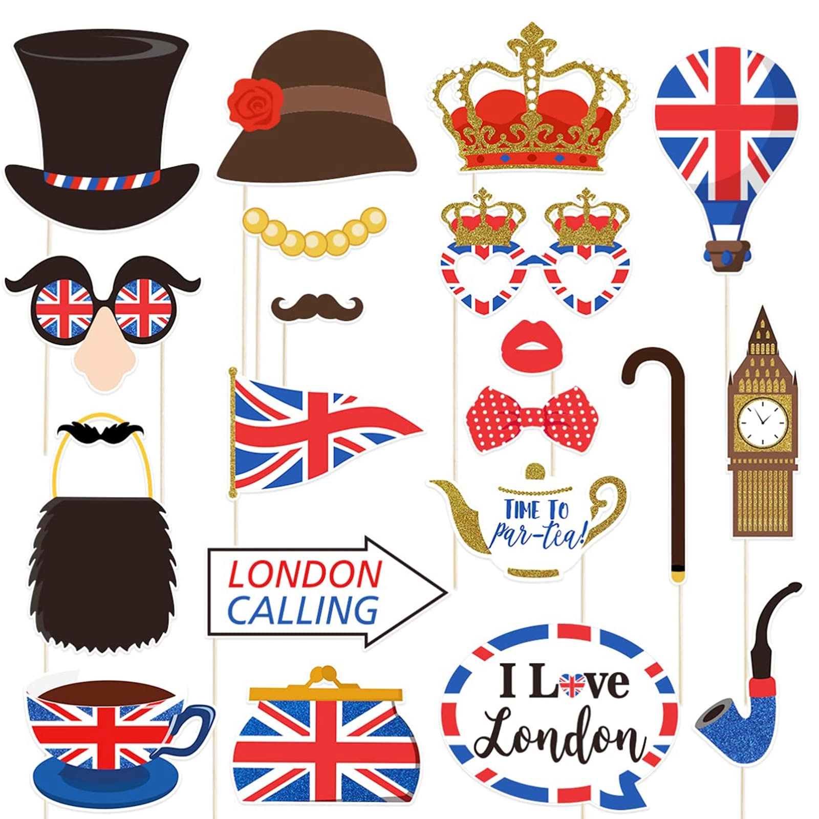 Irovami Platinum Jubilee Photo Props Cards - 28
