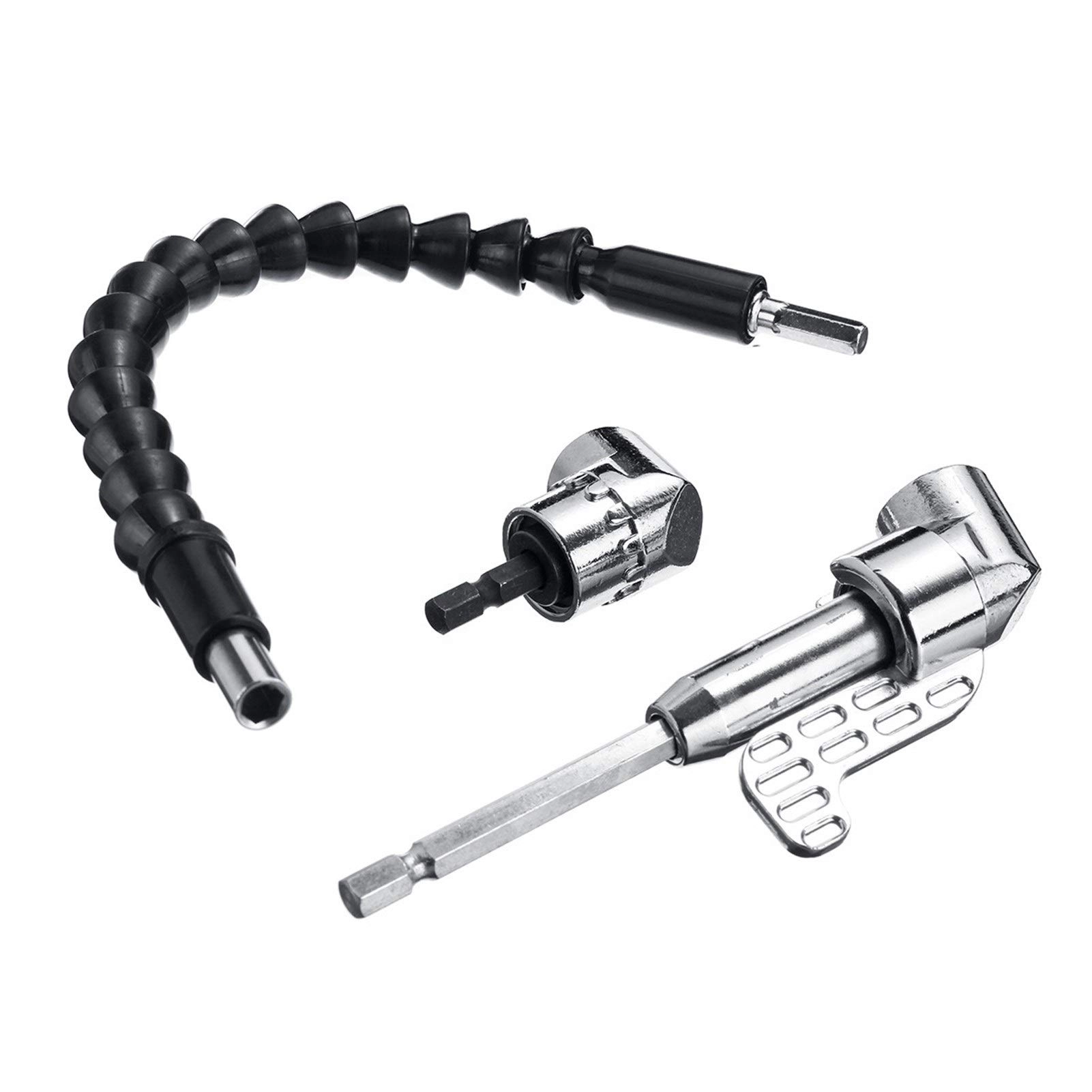 GDJfgrt Right Angle Extension - 1/4" Hex Shank 30cm Flexible Shaft