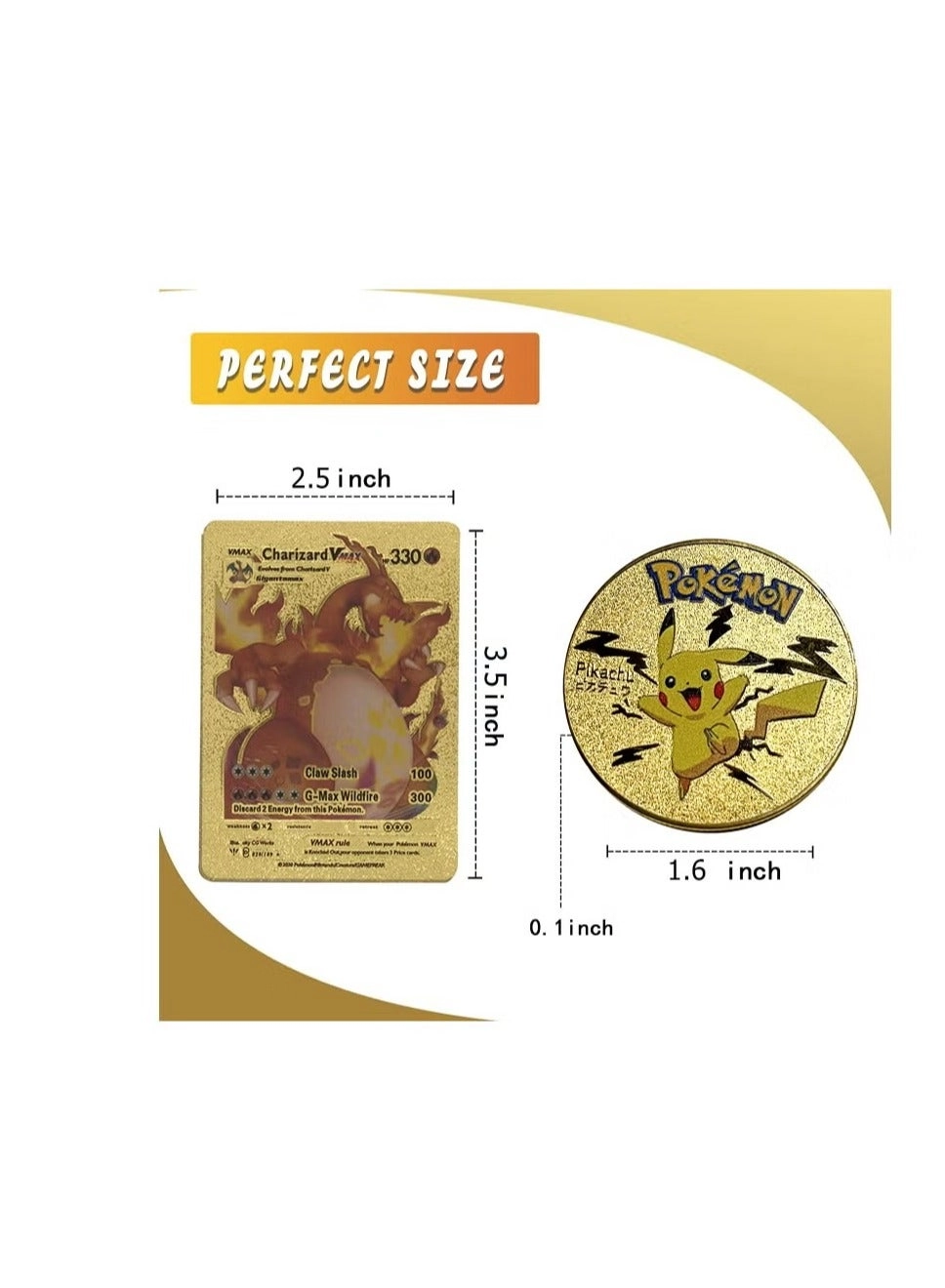 Multicolor Foil Cards - 55pcs + Metal Commemorative Coins - 9pcs