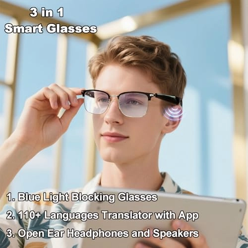 Smart Translation Glasses - 110+ Languages Bluetooth