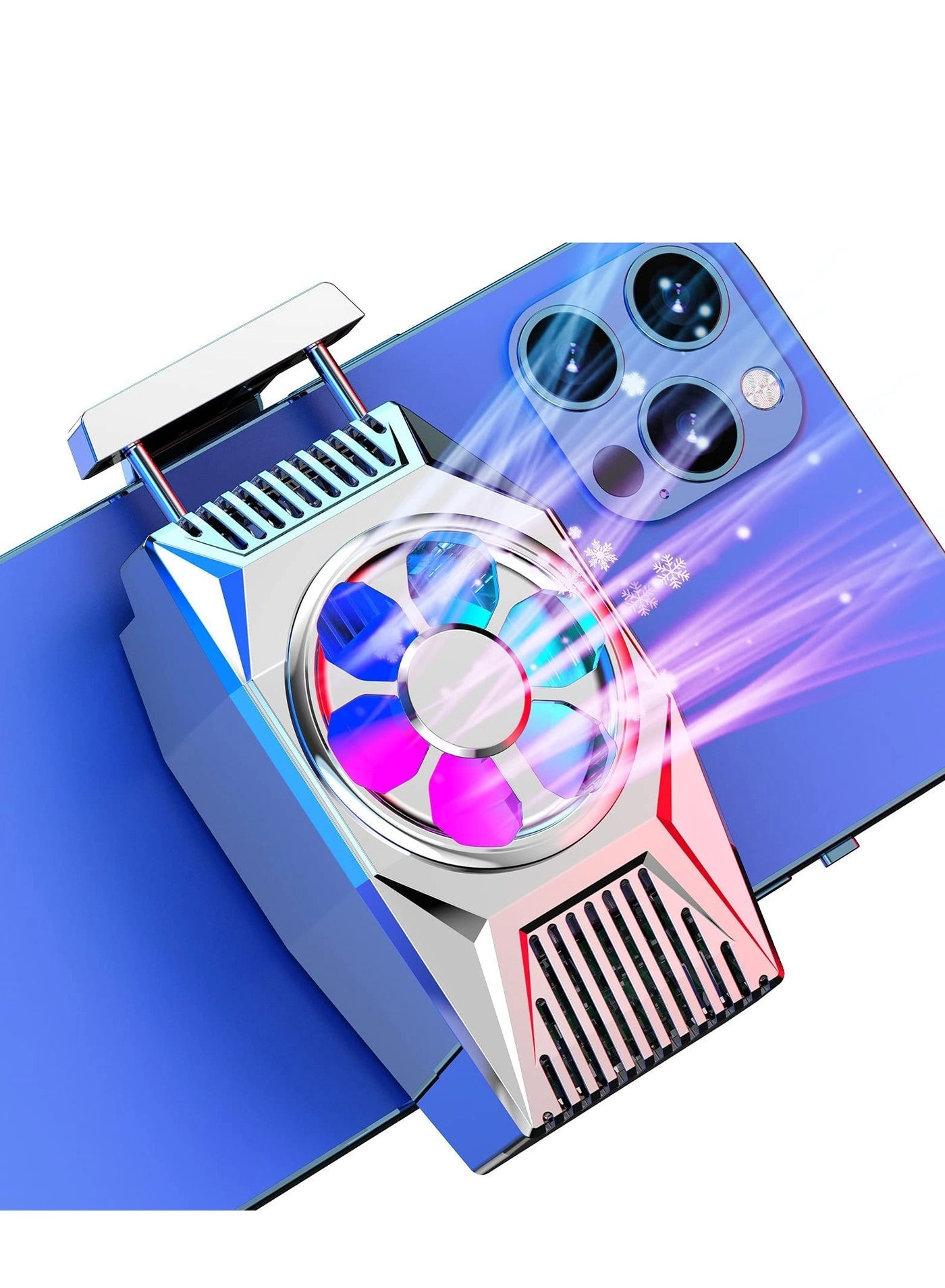 Phone Cooling Fan - Portable Mini Heatsink Silver