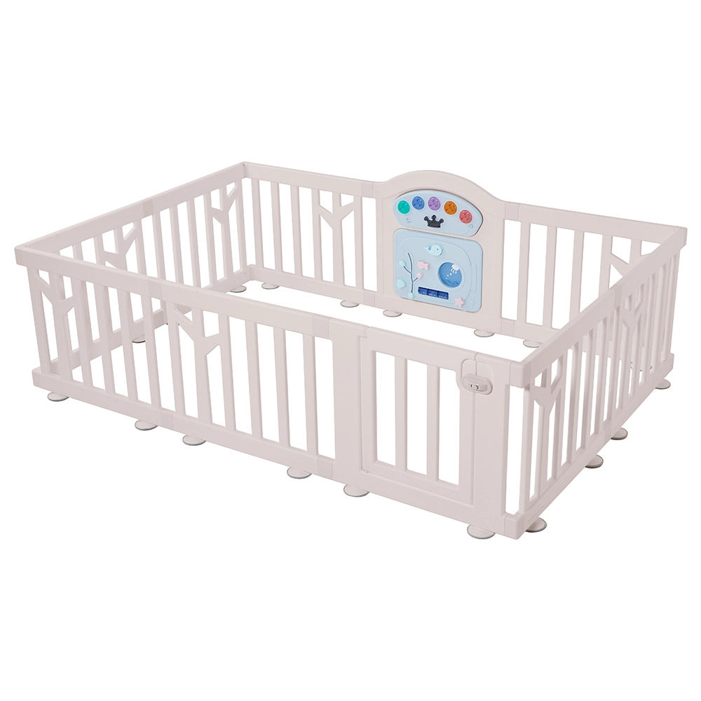 iFam Thank You Learning Activity Panel + Birch Room Birch Baby Play Yard - Birch Room Beige 6 months